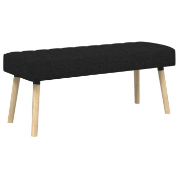 Csatorna-parnás pad fekete 110 x 40 x 46 cm szövet