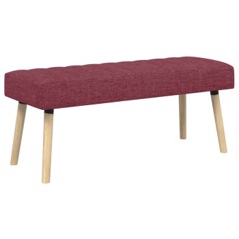 Csatorna-parnás pad bordó 110 x 40 x 46 cm szövet