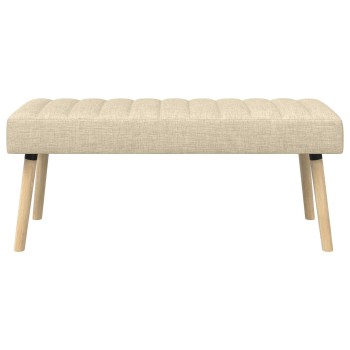 Csatorna-parnás pad krémszínű 110 x 40 x 46 cm szövet
