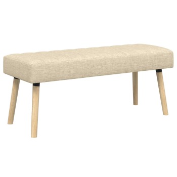 Csatorna-parnás pad krémszínű 110 x 40 x 46 cm szövet