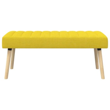 Csatorna-parnás pad világos sárga 110 x 40 x 46 cm szövet