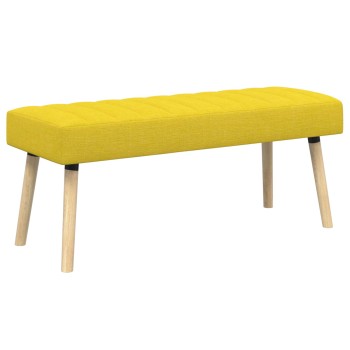 Csatorna-parnás pad világos sárga 110 x 40 x 46 cm szövet
