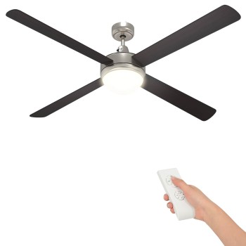 Fényventilátor távirányítóval ø 130 cm sötét barna