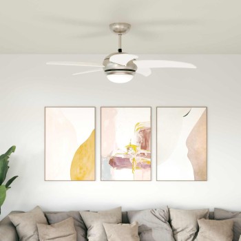 Fényventilátor távirányítóval ø 110 cm fehér