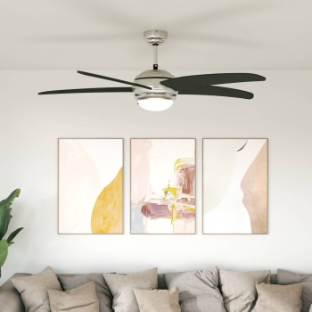 Fényventilátor távirányítóval ø 130 cm fekete