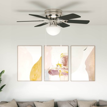 Mennyezeti ventilátor lámpával ø 82 cm fekete