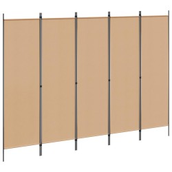 5-paneles szoba elválasztó bézs 250 x 180 cm szövet