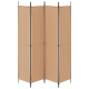 4-paneles szoba elválasztó bézs 200 x 220 cm szövet