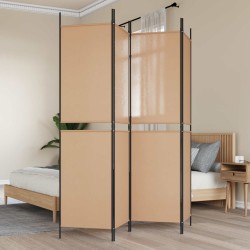 4-paneles szobaelválasztó bézs 200 x 200 cm szövet