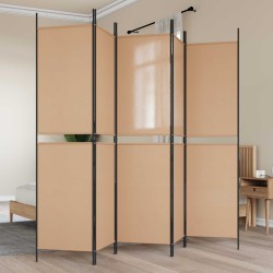 5-paneles szoba elválasztó bézs 250 x 200 cm szövet