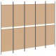 5-paneles szoba elválasztó bézs 250 x 200 cm szövet