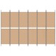 6-paneles szobaelválasztó bézs 300 x 200 cm szövet