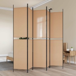 5-panelos szoba leválasztó bézs 250 x 220 cm szövet