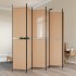 6-paneles szobaelválasztó bézs 300 x 220 cm szövet