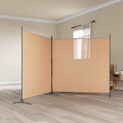 2-paneles szoba elválasztó bézs 348 x 180 cm szövet