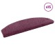 Öntapadós lépcsőszőnyegek 15 pcs sötét lila 80 x 24,5 x 3,5 cm