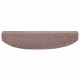 Öntapadós lépcsőszőnyegek félkör 15 pcs bézs 80 x 24,5 x 3,5 cm