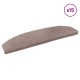Öntapadós lépcsőszőnyegek félkör 15 pcs bézs 80 x 24,5 x 3,5 cm