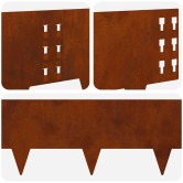 Fűszegélyezés 30 pcs 100 x 25 cm acél rozsdás Fűszegélyezés 30 pcs 100 x 25 cm acél rozsdás