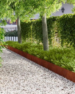 Fűszegélyezés 30 pcs 100 x 25 cm acél rozsdás