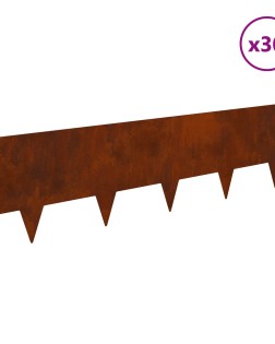 Fűszegélyezés 30 pcs 100 x 25 cm acél rozsdás