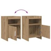 Éjjeliszekrények 2 pcs kézműves tölgy 40 x 36 x 60 cm