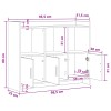 Széf antik fa 98,5 x 33 x 80 cm szerelt fa