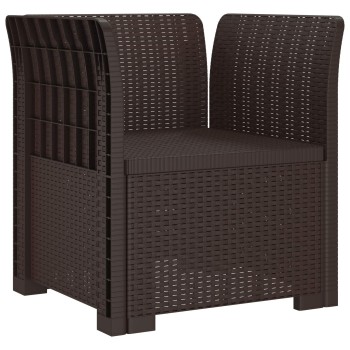 1-fős fotel rattan hatás pp barna