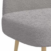 Kárpitozott pad háttámlával világosszürke 110 x 60 x 76 cm