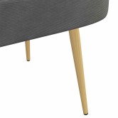Kárpitozott pad háttámlával sötétszürke 110 x 60 x 76 cm