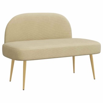 Kárpitozott pad háttámlával világosszürke 110 x 60 x 76 cm