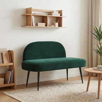Kárpitozott pad háttámlával sötétzöld 110 x 60 x 76 cm bársony