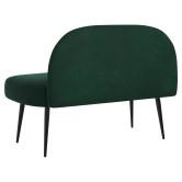Kárpitozott pad háttámlával sötétzöld 110 x 60 x 76 cm bársony