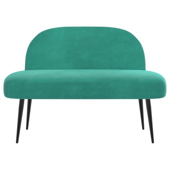 Kárpitozott pad háttámlával türkiz 110 x 60 x 76 cm bársony