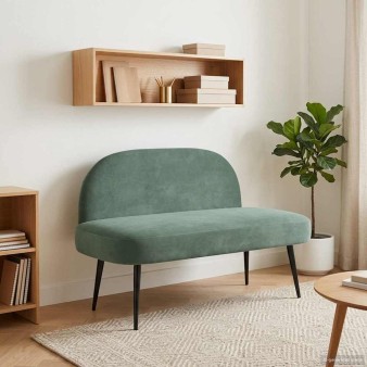 Kárpitozott pad háttámlával tengerzöld 110 x 60 x 76 cm bársony