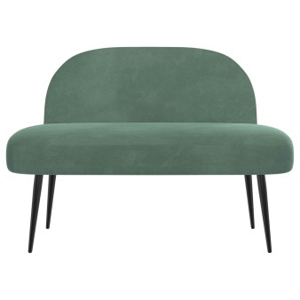 Kárpitozott pad háttámlával tengerzöld 110 x 60 x 76 cm bársony
