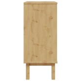 Fiókos szekrény otta fekete 76,5 x 39,5 x 90 cm tömör fenyőfa