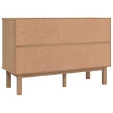 Fiókos szekrény otta fekete 111 x 43 x 73,5 cm tömör fenyőfa Fiókos szekrény otta fekete 111 x 43 x 73,5 cm tömör fenyőfa