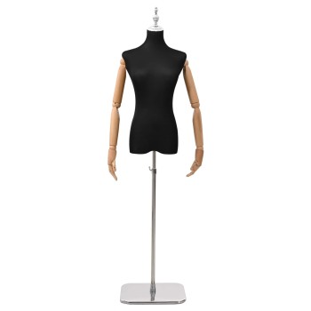 Állítható 156-226 cm-es manöken talppal női pp fekete