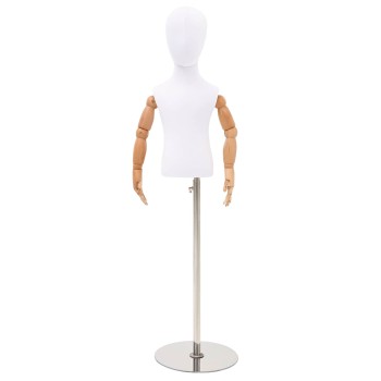 Állítható 120-157 cm manöken alappal egynemű pp fehér