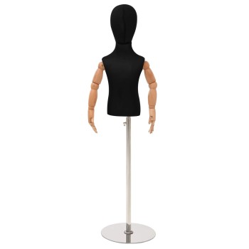 Állítható 120-157 cm manöken alappal egynemű pp fekete