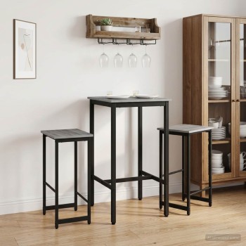 Bárszék 2 db szürke sonoma 40 x 32 x 74 cm szerelt fa