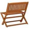 Gyerek pad barna 61 x 38 x 57 cm tömör eukaliptusz fa
