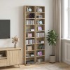 Cd szekrény 2 db sonoma tölgy 33 x 23,5 x 175 cm szerelt fa