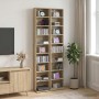Cd szekrény 2 db sonoma tölgy 33 x 23,5 x 175 cm szerelt fa