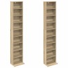 Cd szekrény 2 db sonoma tölgy 33 x 23,5 x 175 cm szerelt fa