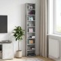 Cd szekrény betonszürke 33 x 23,5 x 175 cm szerelt fa