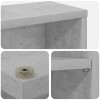 Cd szekrény 2 db betonszürke 33 x 23,5 x 175 cm szerelt fa
