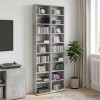 Cd szekrény 2 db betonszürke 33 x 23,5 x 175 cm szerelt fa