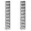 Cd szekrény 2 db betonszürke 33 x 23,5 x 175 cm szerelt fa